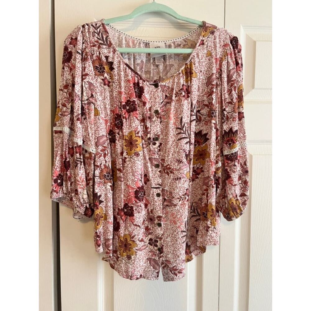 Knox Rose Floral Blouse - Size XXL